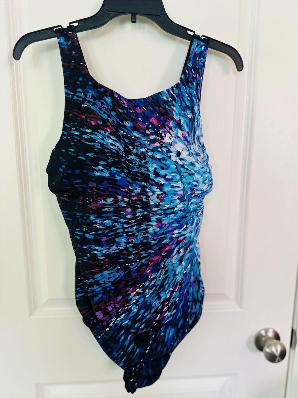 CHLORINE RESISTANT HIGH NECK TUMMY CONTROL ONE PIECE SWIMSUIT - 18